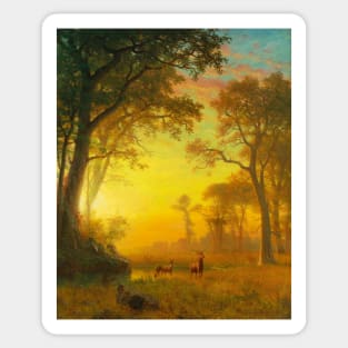 Albert Bierstadt Light in the Forest Sticker